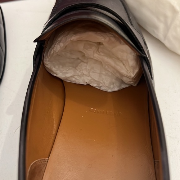 Mens BALLY Dark Grained Gray Slip on Loafer Shoes 9 1/2 - Picture 10 of 16